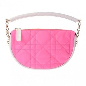 Christian Dior Vibe Hobo Leather Shoulder Bag Pink White